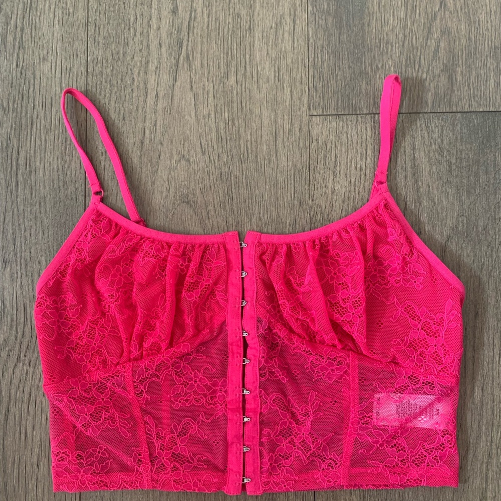 💖Garage Vibrant Pink Lace Bralette💖